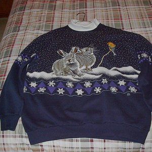 Rabbit Winter Theme Sweatshirt